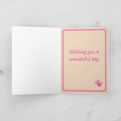 Oma Verjaardag met Hart & Handprint Kaart (Binnen)