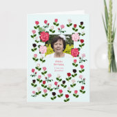 Oma, Verjaardag, Rozen Kaart (Voorkant)