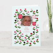 Oma, Verjaardag, Rozen Kaart (Voorkant)