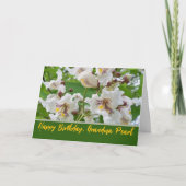 Oma Verjaardag Voeg een naam toe met Catalpa Bloom Kaart (Voorkant)