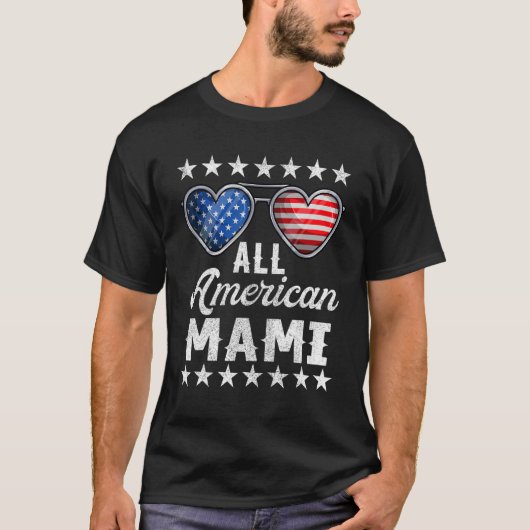 Oma Vierde juli Vrouwen Alle Amerikaanse Mami T-shirt (Voorkant)
