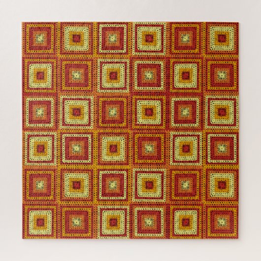 Oma vierkant patroon legpuzzel (Verticaal)