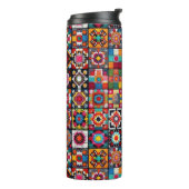 Oma Vierkantjes Haakpatroon Deken Print  Thermosbeker (Gedraaid links)