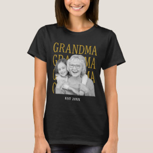 Oma Vintage Foto Ouders Verjaardag Maatwerk T-shirt