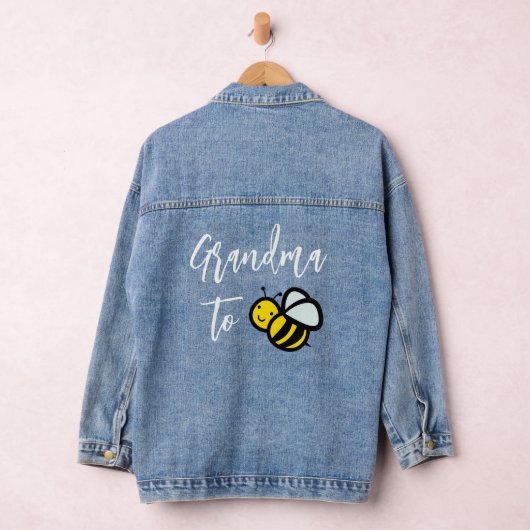 Oma voor de Bee Baby Shower Bruiloft  Denim Jacket (Hangar)