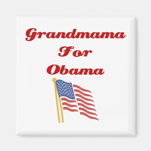 Oma voor Obama Magnet (Voorkant)