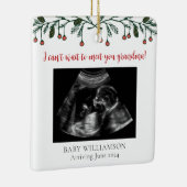 Oma Vrolijk Kerstmis Echografie Foto Keramisch Ornament (Rechts)