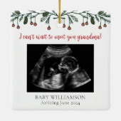 Oma Vrolijk Kerstmis Echografie Foto Keramisch Ornament (Achterkant)