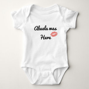 Oma Was Hier Lippenstift Kus Grappige Baby Bodysui Romper