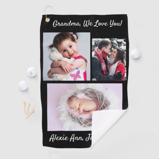 Oma, we houden van je! DIY Berichten & Foto's, Zwa Golfhanddoek (Insitu)