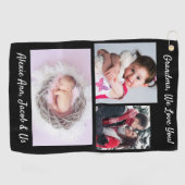 Oma, we houden van je! DIY Berichten & Foto's, Zwa Golfhanddoek (Horizontaal)