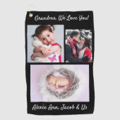 Oma, we houden van je! DIY Berichten & Foto's, Zwa Golfhanddoek (Voorkant)