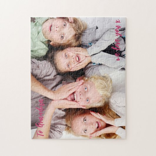 Oma, we houden van je, foto legpuzzel (Verticaal)