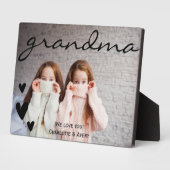 Oma we houden van je gepersonaliseerde foto plaque fotoplaat (Zijkant)