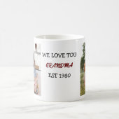 Oma we houden van je gepersonaliseerde foto's koffiemok (Center)