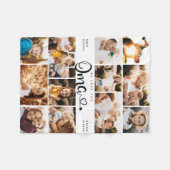 Oma we houden van je hart Moderne fotocollage Fleece Deken (Voorkant (Horizontaal))