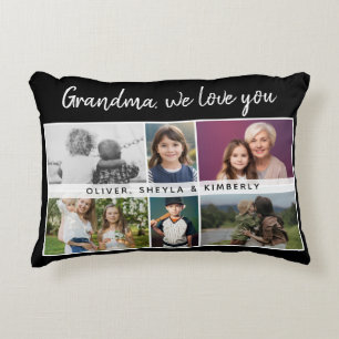 Oma we houden van je Kleinkinderen 6 Foto Collage Accent Kussen