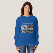 Oma we houden van je Kleinkinderen 6 Foto Collage Trui (Voorkant volledig)