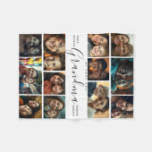 Oma, we houden van je | Moderne hartfotocollage Fleece Deken (Voorkant (Horizontaal))