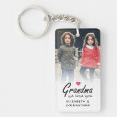 Oma we houden van je Script Custom 2-zijdige foto Sleutelhanger (Voorkant)
