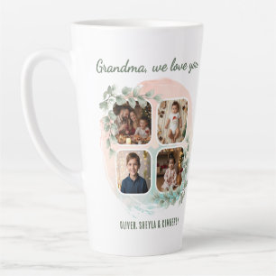 Oma we houden van jou 6 Fotocollage Eucalyptus Latte Mok