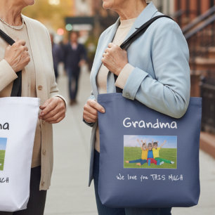 Oma We houden zoveel van jou Foto Kerstcadeau Tote Bag