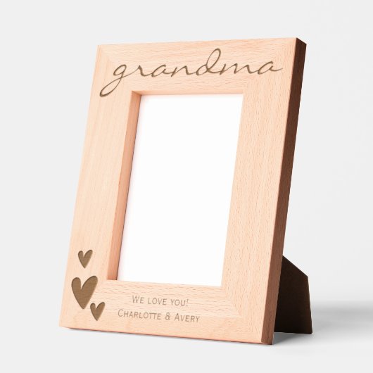 Oma We Love You geëtst Lijst met namen Gegraveerde Lijstjes (Links)