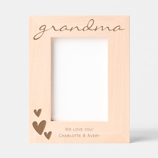 Oma We Love You geëtst Lijst met namen Gegraveerde Lijstjes (Voorkant)