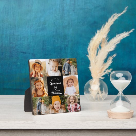 Oma We Love You Heart Moderne Fotocollage Fotoplaat (Insitu)