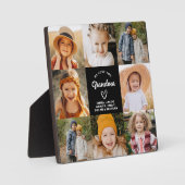 Oma We Love You Heart Moderne Fotocollage Fotoplaat (Voorkant)