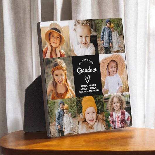 Oma We Love You Heart Moderne Fotocollage Fotoplaat