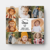 Oma We Love You Hearts Moderne fotocollage Fotoplaat (Voorkant)