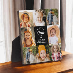 Oma We Love You Hearts Moderne fotocollage Fotoplaat<br><div class="desc">De Oma We Love You Heart Modern Photo Collage Plaque is een ontroerend en gepersonaliseerd geschenk dat je liefde voor je grootmoeder laat zien. Deze prachtig ontworpen plaquette is voorzien van een hartvormige fotocollage, zodat u uw favoriete familie afbeeldingen toe te voegen in een moderne en stijlvolle lay-out. De oprechte...</div>