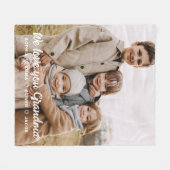 Oma We Love You Hearts Moderne Single Foto Fleece Deken (Voorkant (Horizontaal))