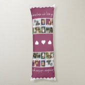 Oma we love you Kleinkinderen 6 Fotocollage Lichaamskussen (Achterkant (Verticaal))