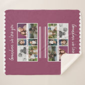 Oma we love you Kleinkinderen 6 Fotocollage Sherpa Deken (Voorkant (horizontaal))