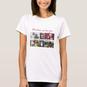 Oma we love you Kleinkinderen 6 Fotocollage T-shirt