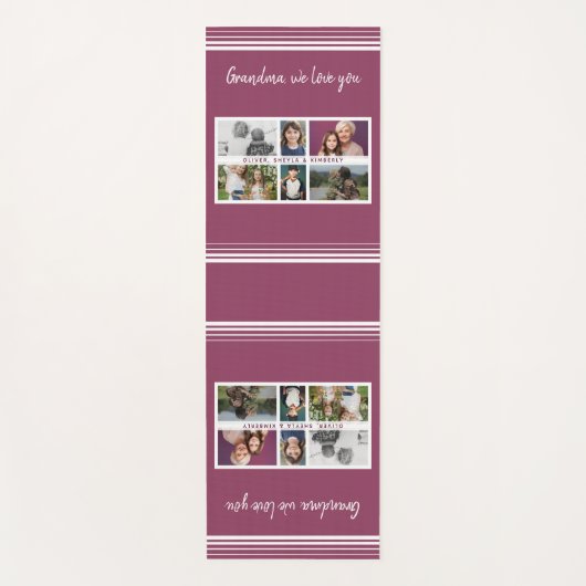 Oma we love you Kleinkinderen 6 Fotocollage Yogamat (Voorkant)