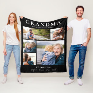 Oma We Love You Moderne Foto Familiecatalogus Fleece Deken