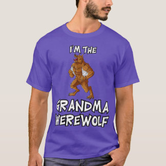 Oma weerwolf Halloween bijpassend familie kostuum T-shirt