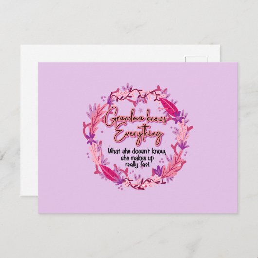 Oma weet alles briefkaart (Voorkant / Achterkant)