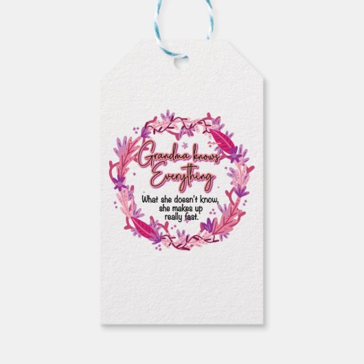 Oma weet alles cadeaulabel (Achterkant)