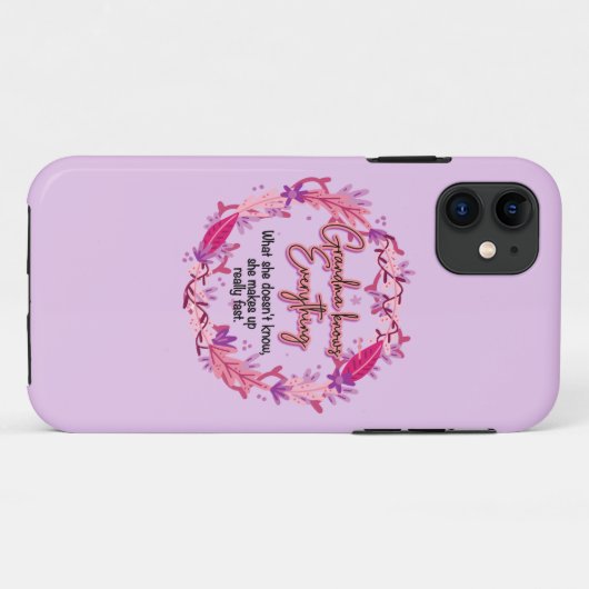 Oma weet alles Case-Mate iPhone case (Achterkant (horizontaal))