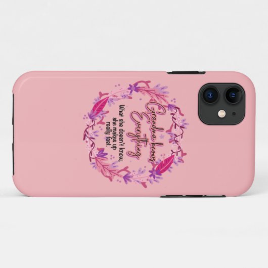 Oma weet alles Case-Mate iPhone case (Achterkant (horizontaal))