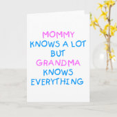 Oma weet alles | Moederdag Cadeau Kaart (Gele Bloem)
