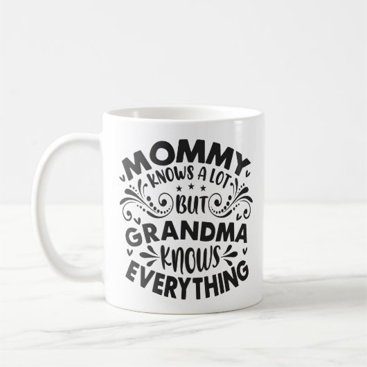 Oma weet alles moederdag koffiemok (Links)
