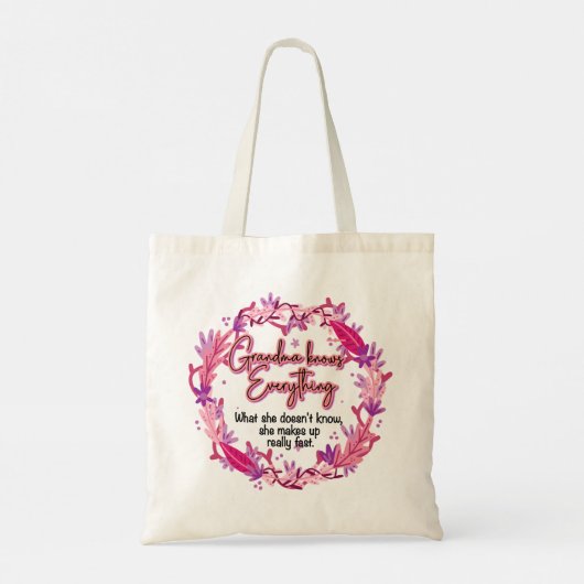 Oma weet alles tote bag (Achterkant)