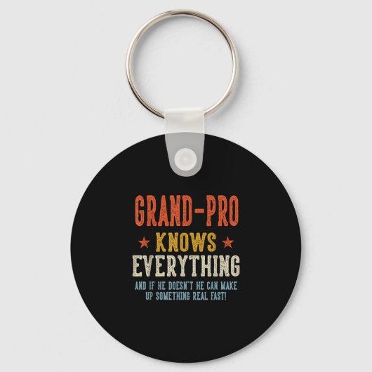 Oma weet alles vaderdag retro sleutelhanger (Voorkant)