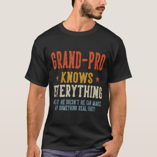 Oma weet alles vaderdag retro t-shirt