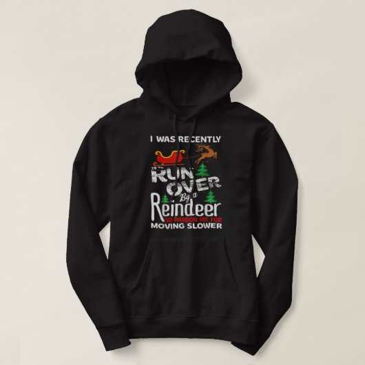Oma werd met een rendierKerstmis overreden, dus Pa Hoodie (Design voorkant)